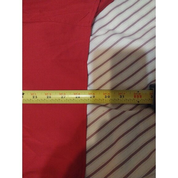 NWT Zac & Rachel Women's Long Sleeve Button-Down Red Collar Shirt Size XL New - Picture 10 of 10